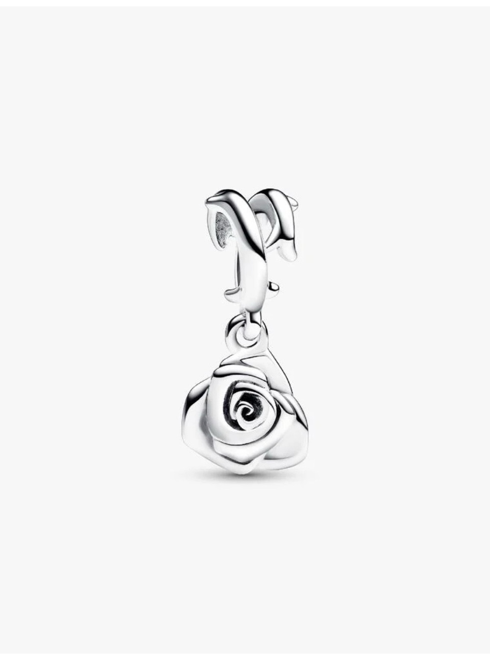 Pandora White Rose Dangle Charm